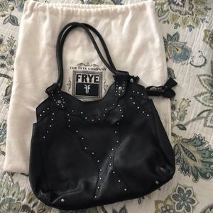 Frye Black studded purse